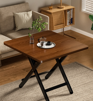 Table à manger pliable en bois pour petit appartement, table de cuisine pliante carrée pour 4 personnes