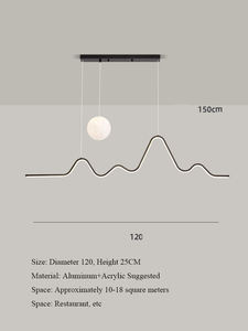 CY9077 ristorante luce pendente di lusso <span class=keywords><strong>sala</strong></span> da pranzo tavolo da pranzo Bar moderno semplice <span class=keywords><strong>luna</strong></span> lampada a sospensione - Product Image 6