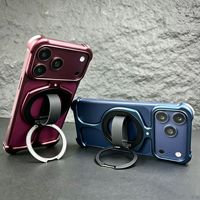 Casing Ponsel Magnetik Z Shell Grosir Mewah Kompatibel untuk iPhone 18 17 Pro Max dengan Cincin Logam, Anti Guncangan, dan Anti Jatuh