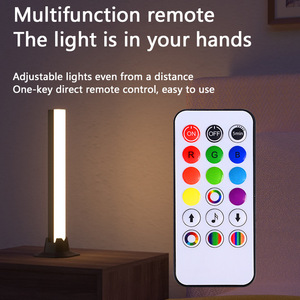 Lampe de bureau LED moderne RGBIC <span class=keywords><strong>Illusion</strong></span> Lumière ambiante de haute qualité Abat-jour blanc Corps PC Wi-Fi pour prise de <span class=keywords><strong>musique</strong></span> Bluetooth pour chambre à coucher - Product Image 2