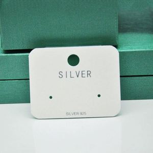 Hot-Selling Silver Washable Printed Pearl Paper 5x5cm Wenqi Card Wholesale Jewelry Display Tags - Product Image 4