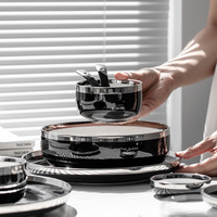 Assiette de vaisselle en céramique Simple et luxueuse boîte cadeau de pendaison de crémaillère