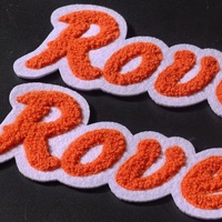 Patchs à capuche fer sur chenille patchs de lettre brodés avec logo personnalisé pour vêtements