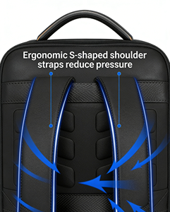 Sac à dos professionnel pour ordinateur portable avec logo personnalisé, faible MOQ, antivol, chargement USB, étanche, pour hommes, idéal pour les voyages d'affaires et l'école - Product Image 4