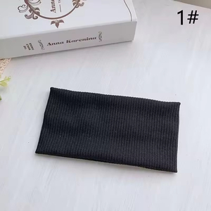 Bandeau élastique tricoté de couleur unie, style européen et américain, bandeau de sport, accessoires de cheveux pour femmes, mode coréenne - Product Image 3