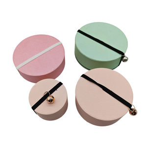 Prezzo all'ingrosso OEM personalizzato più colori anello orecchino collana bracciale rotondo scatola di gioielli con la stampa del logo - Product Image 2