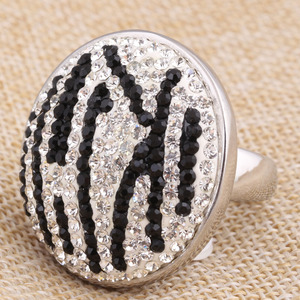 Stainless Steel <b>Ring</b> Animal Print <b>Crystal</b> Pave Setting Unisex Party Jewelry - Product Image 5