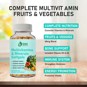 Cápsulas Blandas de Multivitaminas y Minerales de Alta Calidad, Favorecen la Energía y la Función Muscular, 120 Cápsulas, Suplemento Dietético, Cápsulas para la Salud Ocular - Product Image 3