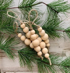 Muestra Gratuita de Artesanía en Madera, Decoración Navideña para Colgar en la Pared, Estilo Boho, Grande y Pequeña, Decoración Natural para el Hogar, Guirnalda de Cuentas de Madera de 58 Pulgadas con Borlas - Product Image 3