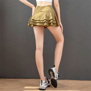 Falda deportiva de Yoga plisada de cintura alta de talla grande de tela reciclada, falda de tenis de secado rápido, Vestido corto de Fitness transpirable para mujer - Product Image 3