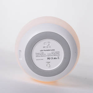Lampe de nuit LED à intensité variable avec commande tactile, blanc chaud, forme d'œuf, corps en plastique, rechargeable par USB, lumière de chambre au design minimaliste - Product Image 6