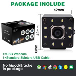 3840*2160 4K Caméra USB CMOS IMX415 Vidéo CCTV de Vision Nocturne USB2.0 <span class=keywords><strong>Caméscope</strong></span> Caméra Avec LED Blanches - Product Image 6