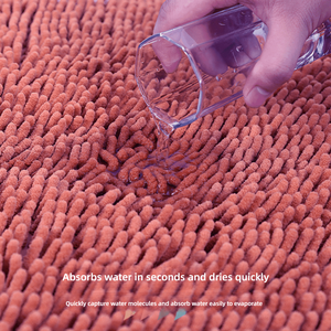 Alfombra de baño antideslizante Alfombra de felpa de secado rápido de chenilla ultra gruesa adecuada para interiores y baños - Product Image 3