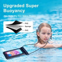 Sac de téléphone portable flottant de luxe IPX8, étanche, universel, pour la plage