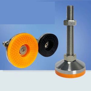 Orange Solid Heavy-duty Cup Feet, Carbon Steel Fixed Feet, Yellow <b>Rubber</b> Adjustable Cup Feet - Product Image 3