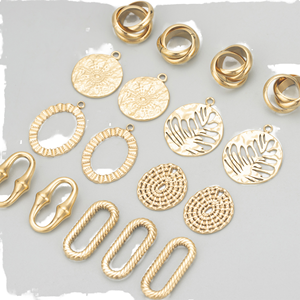 Accesorios de Joyería de Acero Inoxidable Sin Níquel, Chapados en Oro de 10K, con Forma de Flor de Perla, para Hacer Aretes y Collares Hechos a Mano - Product Image 1