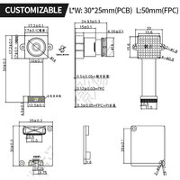Módulo de Cámara USB de Identificación por IA de Alta Sensibilidad IMX307 1080p Personalizado OEM, Instalación Flexible