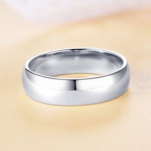 Anneaux unisexes tendance Sun Star en argent sterling 925, bande unie de 5 mm de large, zircon plaqué rhodium pour mariage, fiançailles, anniversaire - Product Image 4