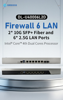 Pare-feu 1U en rack, 6 ports I226V 2.5G, 2 ports SFP 10G X5520, Intel 4200M 4600M, routeur de sécurité réseau pfSense OpenWrt