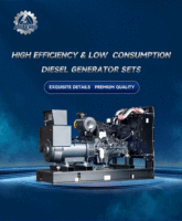 Generator Listrik Tenaga Diesel Komersial CE Standby, Starter Elektrik, Rangka Super Senyap, 15kw 20kw 25kw 30kW 50/60Hz