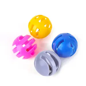 High quality Cheap plastic Cat interactive toys rattle jingly balls Pet Kitten Cat toys plastic Cat ball with bell