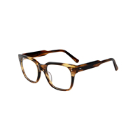 2024 Classique Acétate Optique Cadres Noir Hommes Lunettes Bas quantité minimale de commande Rétro Lunettes Prêt En Stock