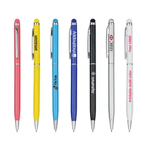 Colorful Custom Plastic Ball Pen Gift Hotel Promotional Square Ball Point Pen With Logo Printed