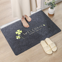 Grattoir robuste personnalisé avec logo, antidérapant, lavable, motif plantes et fleurs, en polyester, absorbant l'eau, résistant à la saleté, vente en gros