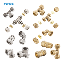 Fournisseur d'usine de raccords de compression en laiton forgé avec surface lisse pour la connexion de tuyaux PEX, accessoires de plomberie pour tubes d'eau
