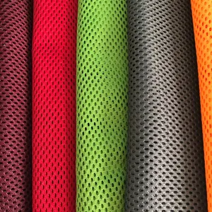 Wholesale fire retardant 100% Polyester knitted mesh fabric for outdoor bag