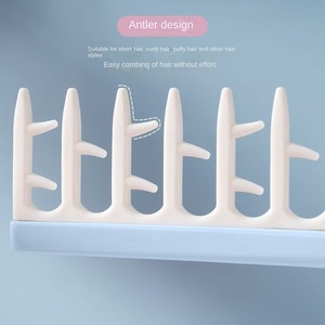 Foldable Fluffy High Cranial Top Styling <b>Comb</b> Plastic Handle Antlers Hair Slit <b>Comb</b> <b>Wide</b> Teeth for Easy Hair Root Fluffing - Product Image 3