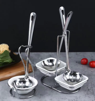 Traiteur Buffet Cuillère Porte-Ensemble En Acier Inoxydable Argent Or Couleur Service Cuisine Louche Stand Rack Ensemble
