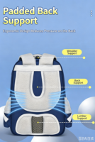Sac à dos scolaire grande capacité pour étudiants, imperméable en polyester, cartable souple pour les classes de CP à la 6ème