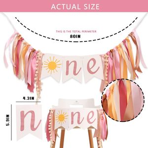   Decoración de Cumpleaños Primer <span class=keywords><strong>Viaje</strong></span> Alrededor del Sol, Recuerdo de Cumpleaños, Accesorios para Pastel, Pancarta para Silla Alta, Eres <span class=keywords><strong>Mi</strong></span> Sol - Product Image 6