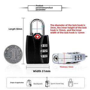इफ्त्सा जिया शी सामान के लिए कस्टम पासवर्ड लॉक 2 जोड़े तटस्थ अंग्रेजी <span class=keywords><strong>tsa</strong></span> लॉक मॉडल TsS12022 चीन - Product Image 2