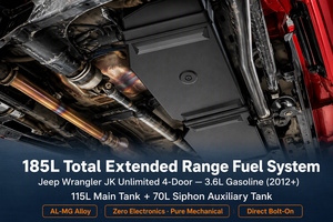 Nuevo Tanque de Combustible Principal de 115L y Auxiliar de 70L para <span class=keywords><strong>Jeep</strong></span> <span class=keywords><strong>Wrangler</strong></span> JK, Anti-Corrosión de Al-Mg, Compatible con Outback Desert Dune 4x4 Safari Expedition Kit - Product Image 2