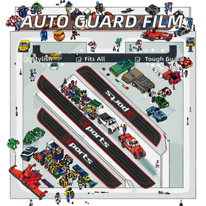 Autocollants de protection de seuil de porte de voiture, décorations de seuil de voiture, protège-bords anti-rayures, bandes de caoutchouc pour marches de porte de style sportif. - Product Image 4