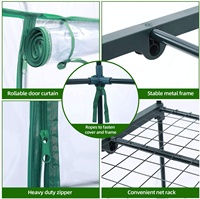 Mini jardin à 4 niveaux, couverture en PVC PE, serre de jardin Portable, maison de culture pour tomates, plantes avec grandes fenêtres à fermeture éclair pour l'extérieur