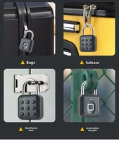 Cadenas intelligent Tuya antivol, étanche IP67, en alliage de zinc, avec empreinte digitale biométrique, clavier à code, entrée sans clé, serrure numérique