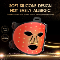 Masque facial LED professionnel Saidi 510K en silicone pour photothérapie, lumière rouge, OEM JDM, portable, lumière rouge, NIR, bleue, ambre