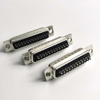 Connecteur DB25 D-Sub 25 broches mâle/femelle, prise de port série/parallèle RS232 à montage sur panneau avec contacts plaqués or pour CNC, PLC