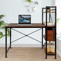 Meubles de bureau de qualité supérieure pour la maison avec étagère latérale, bureau d'étude en bois, table d'ordinateur, bureaux pour PC