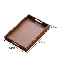 Offre Spéciale plateau rectangulaire en bambou personnalisé écologique hôtel Restaurant Barbecue plats et assiettes pour tasses à thé et fruits cuits au four