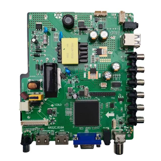 New LCD TV Motherboard RR52C.816A DVB-T2 DVB-C TNT DVB-T Ghostwriting Program