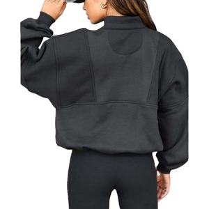 2024 New Arrival Designer Wholesale Custom Women's Sublimation <b>Hoodies</b> Half Zip Hoodie No <b>String</b> <b>for</b> Women - Product Image 3