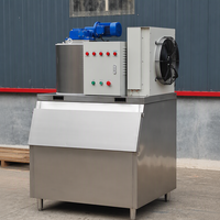 Machine à glace en flocons refroidie par air, 0,5 à 2 tonnes par jour, 220V 380V 440V, machine à glace commerciale pour hôtel, café et buffet