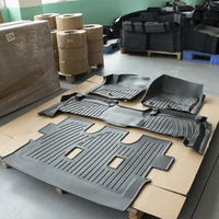 Tapis de sol, tapis de voiture avant et arrière, tapis de sol de voiture en caoutchouc 3D Tpv pour Toyota Land Cruiser 200 Lc200