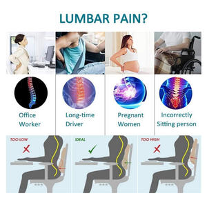 Almohada de soporte lumbar/cojín trasero personalizado, <span class=keywords><strong>respaldo</strong></span> ortopédico de espuma viscoelástica <span class=keywords><strong>para</strong></span> asiento de coche, silla de oficina/ordenador y silla de ruedas - Product Image 6