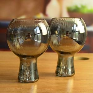 Copa hecha a mano de 10 oz, copa de Ginebra de cóctel creativa gris oscuro con diseño de globo para copa de vino y chapado, categoría de producto - Product Image 5