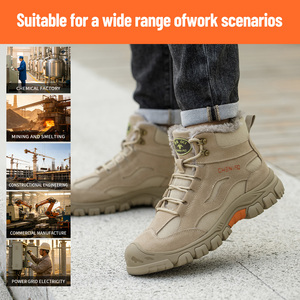 <span class=keywords><strong>Scarpe</strong></span> <span class=keywords><strong>Antinfortunistiche</strong></span> in Pelle per Uomo, Traspiranti, Antiperforazione, con Puntale in Plastica, Isolate 6kV, Stivali da Lavoro per Climi Estremamente Freddi - Product Image 5